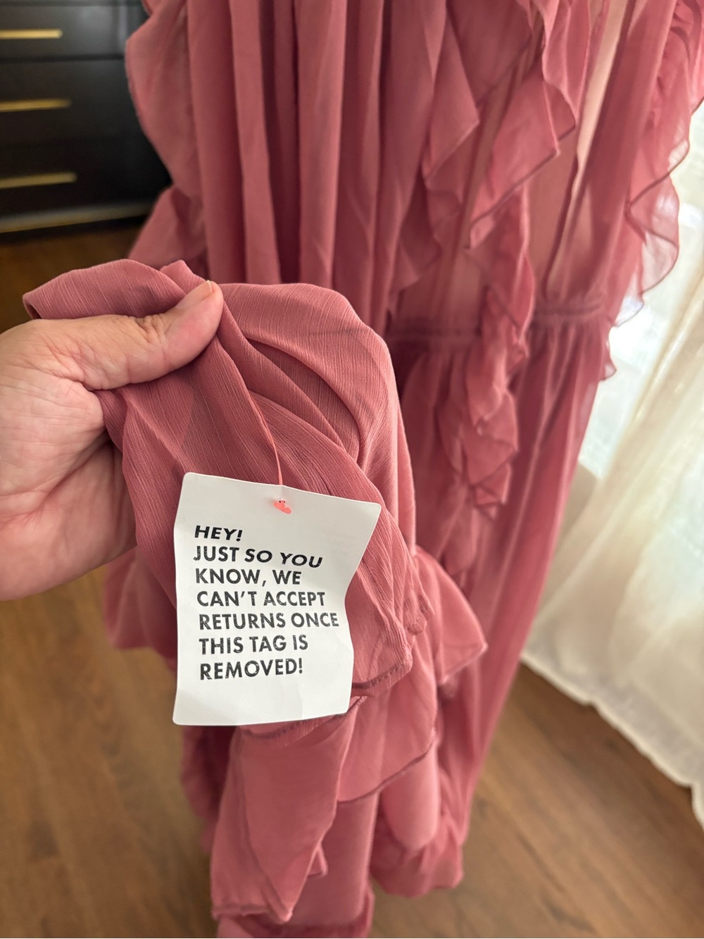 ASOS Curve Rose Pink Ruffle Maxi Dress - Picture 5 of 10
